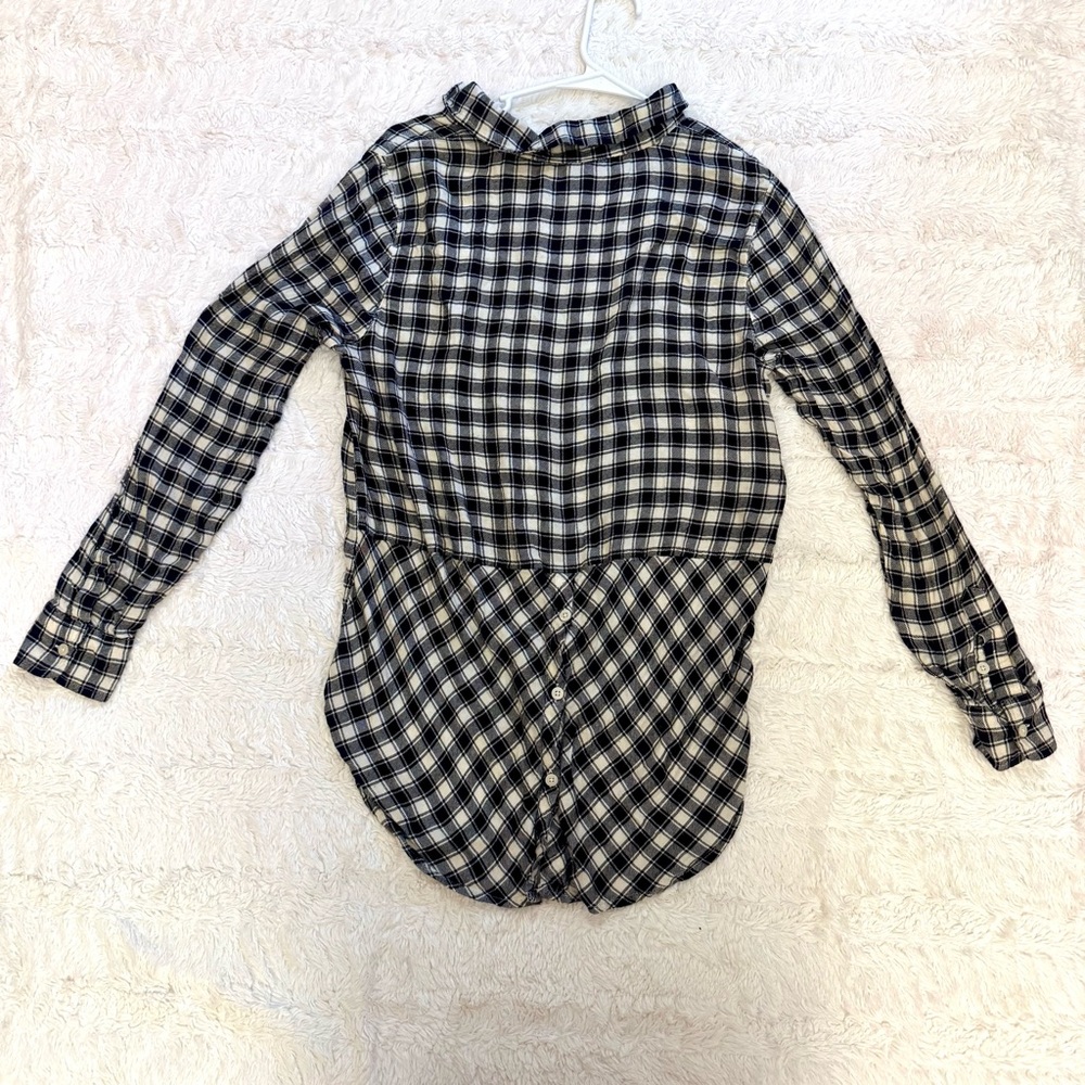 Lucky Brand Buttery Soft Plaid Button-Up Shirt | Size M | Split Back Y2K fall - Picture 2 of 5